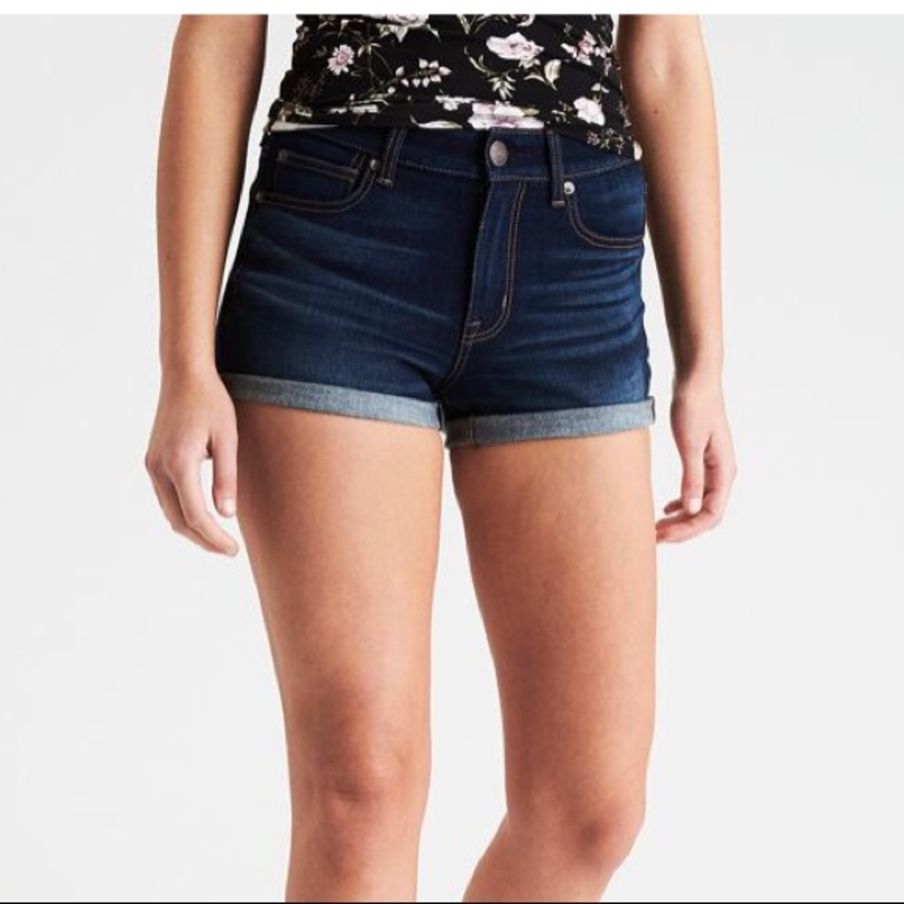 American Eagle Super Hi Rise Shortie Shorts Size 6